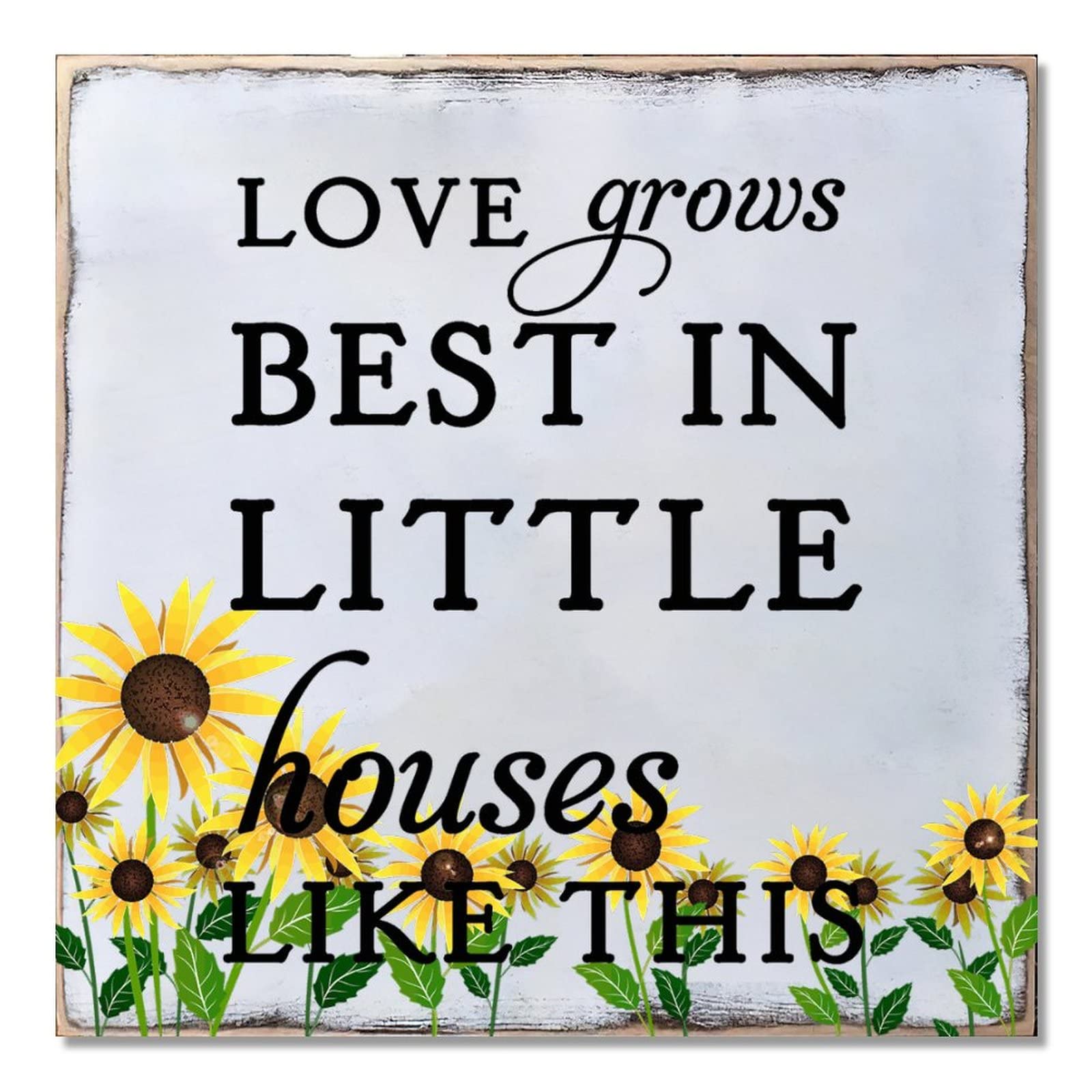 Plaque en bois tournesol suspendre 40cm pour décoration murale rustique
