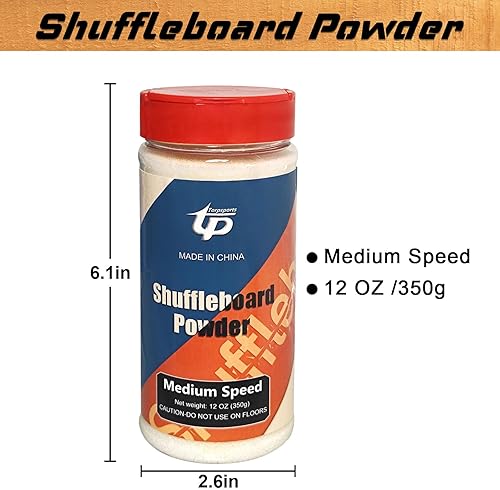 Miniatura 25 de Shuffleboard - Juego de polvo de tejo de cera de arena de alta velocidad media/media, juego de arena de tejo con mini cepillo