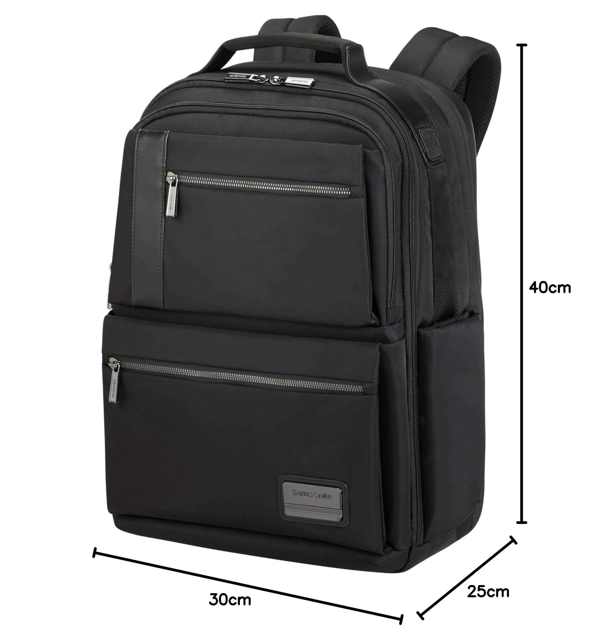 Samsonite Openroad 2.0 - Backpack per laptop espandibile 17,3 pollici, 46 cm, 29,5/34 L, nero (nero)