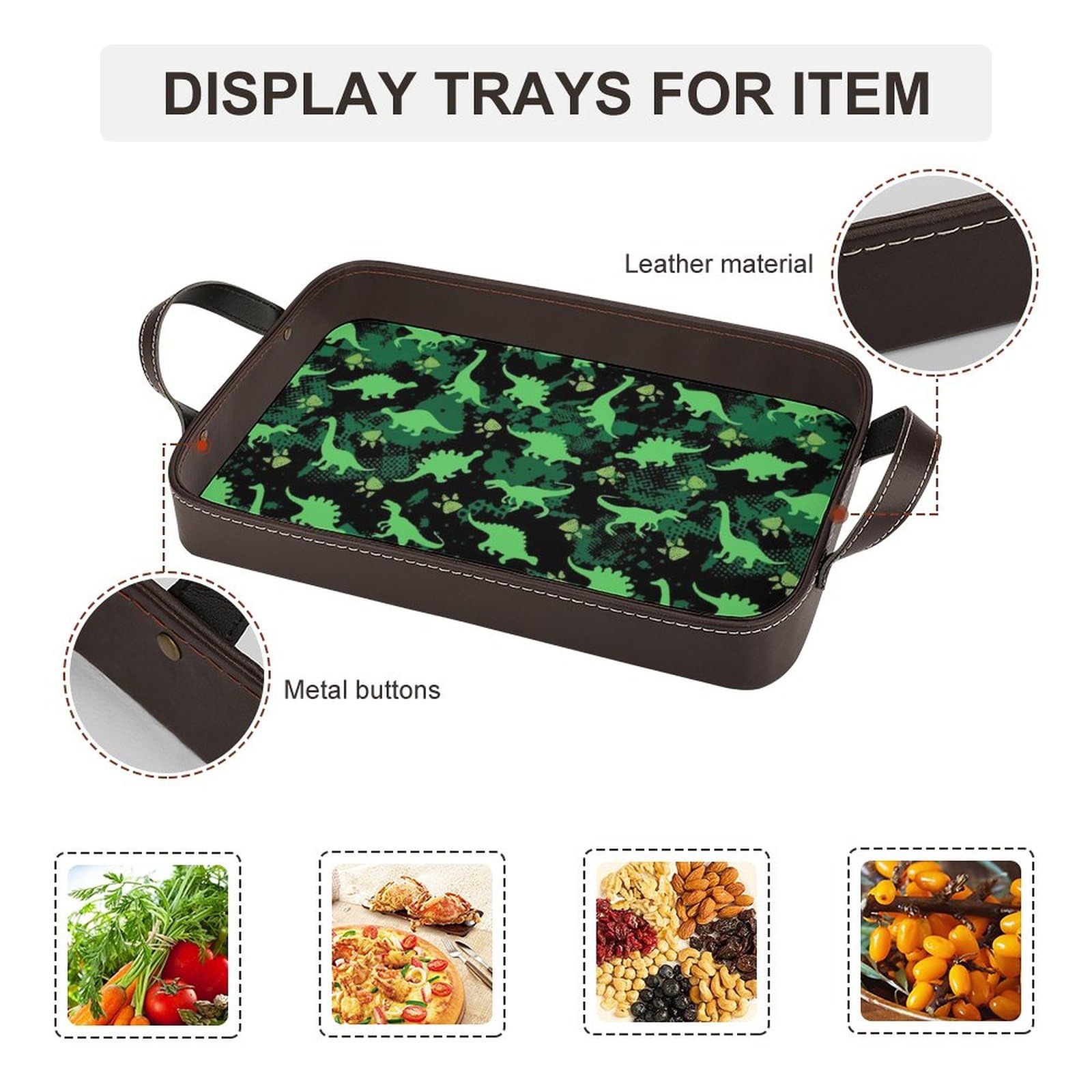 Amazon｜トレー 緑 迷彩柄 恐竜 コーヒー ランチトレー お盆 おぼん