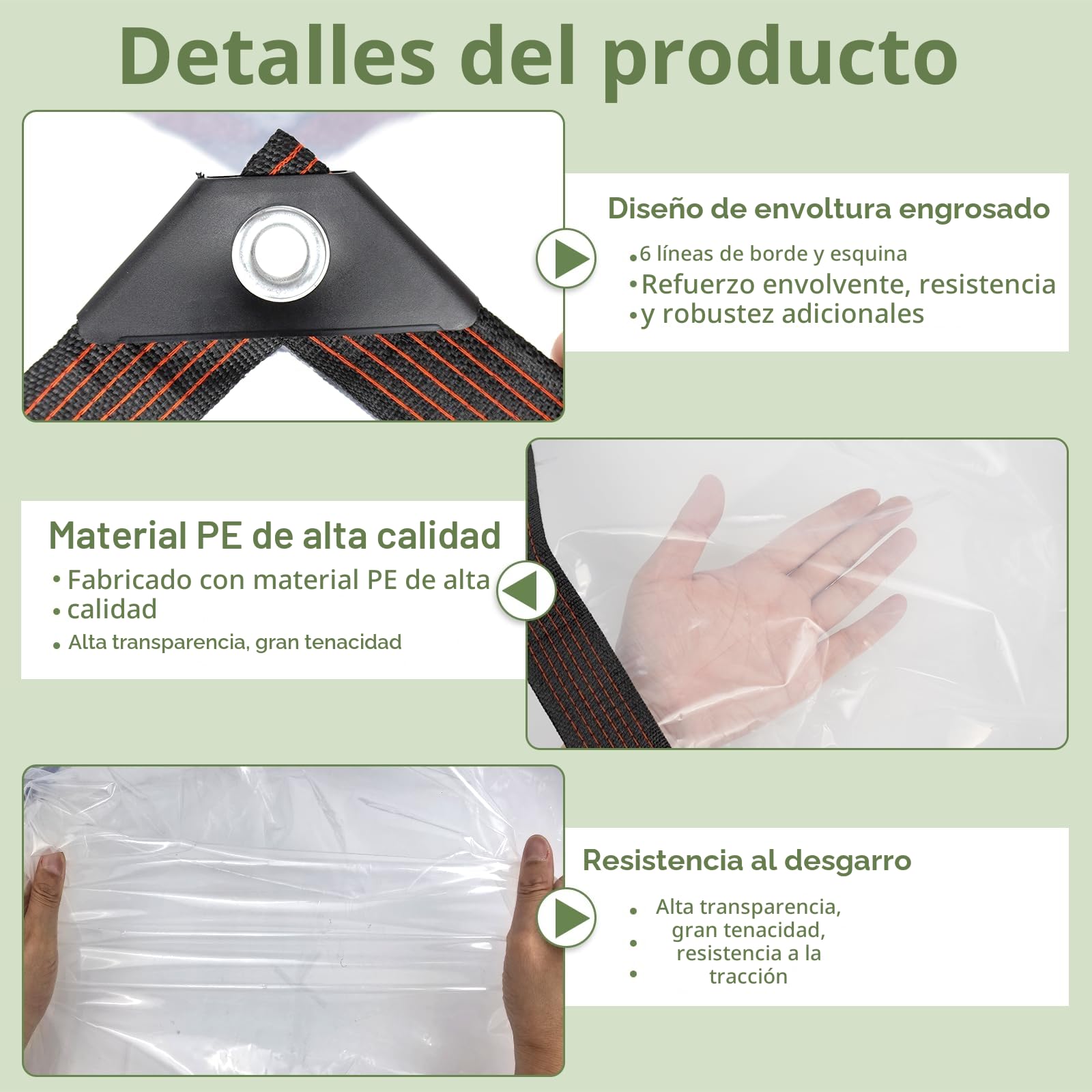 Lona Transparente Impermeable Exterior con Ojales plasticos para invernaderos Blanco Mallas Anti-heladas Pérgola Paneles Lasticos Toldos para Muebles Madera para Plantas Pet Hutch Roof - 3x6m