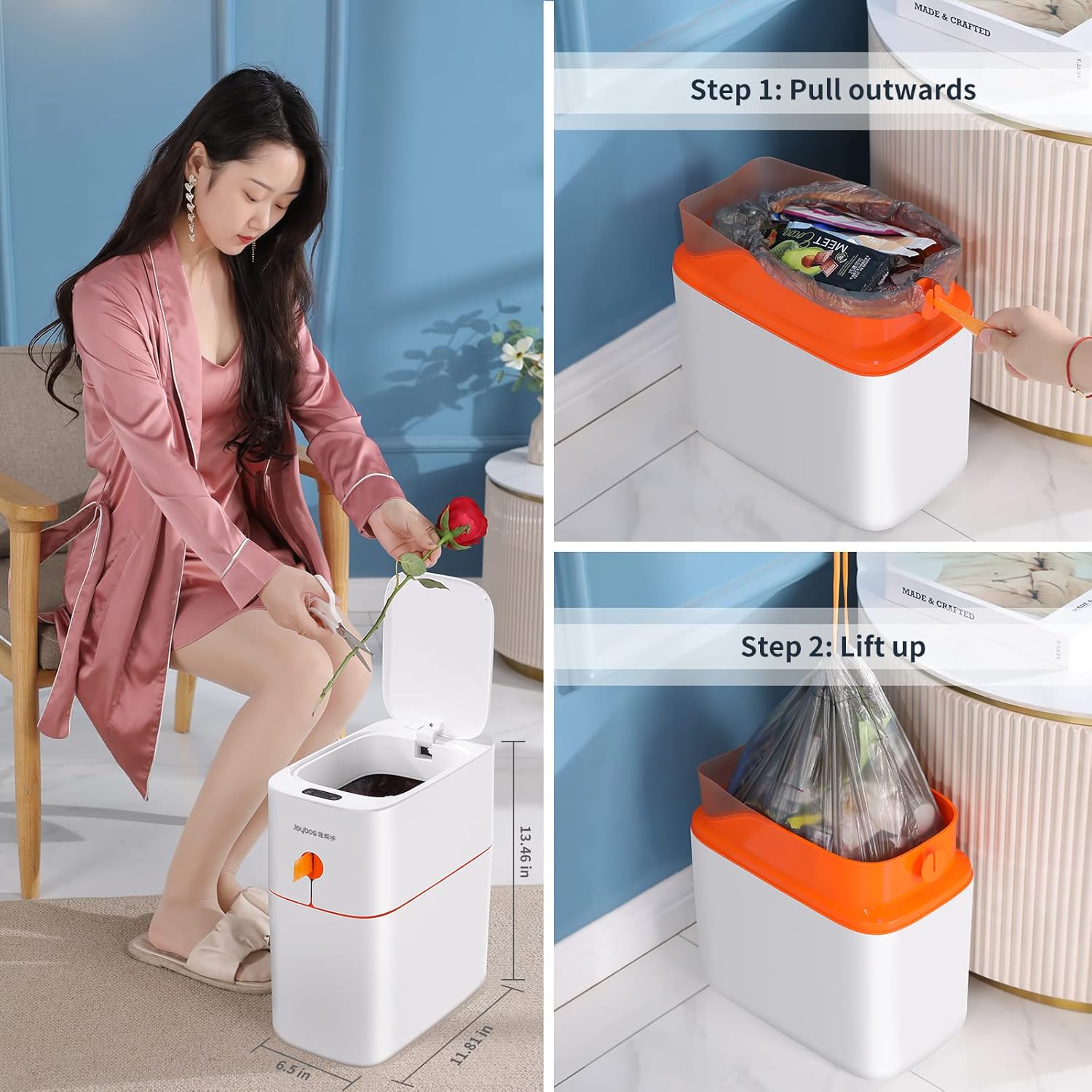 Buy JOYBOS 4 Gallon Smart Sensor Bathroom Trash CanWaterproof