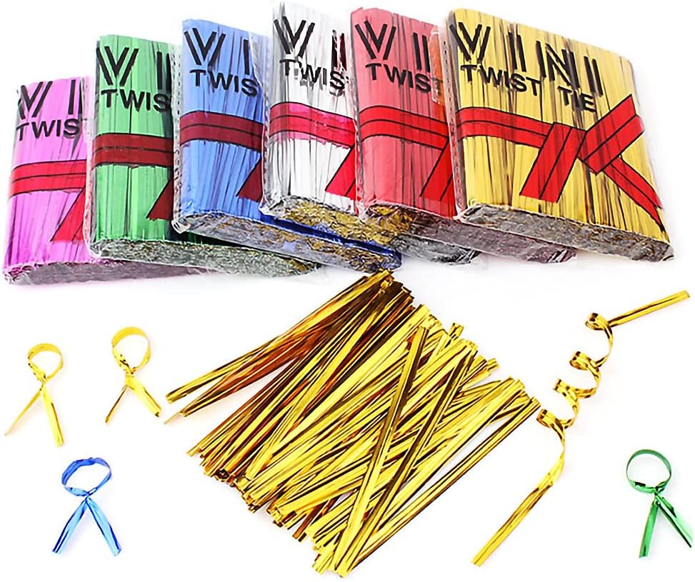 ADVcer 4800 pcs 6 Colors Each Assorted Twist Ties, 4 inch