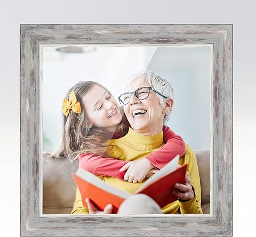 Miniatura 4 de Marco plateado de 19 x 19 pulgadas de ancho de 1.5 pulgadas  Profundidad del marco interior de 0.5 pulgadas  Marco de fotos moderno Grimley completo