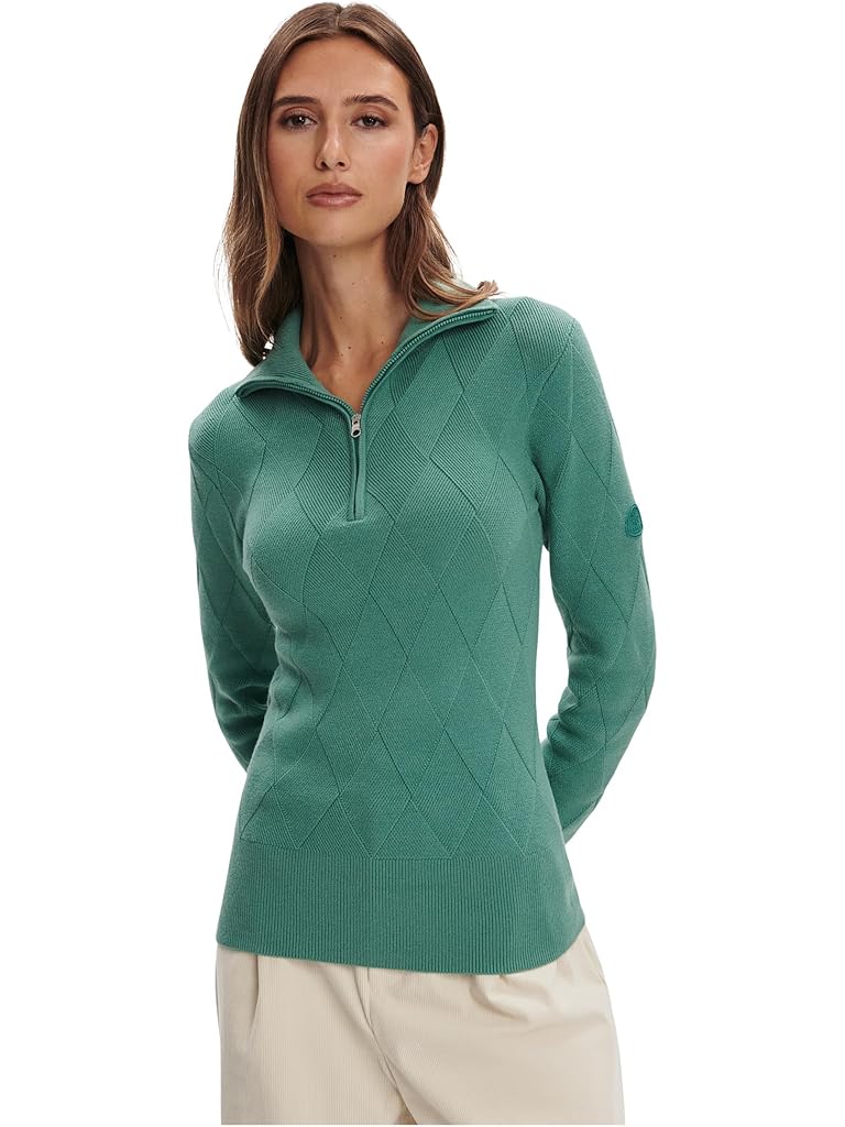 Navy Varley Lawson 1/2 Zip Knit