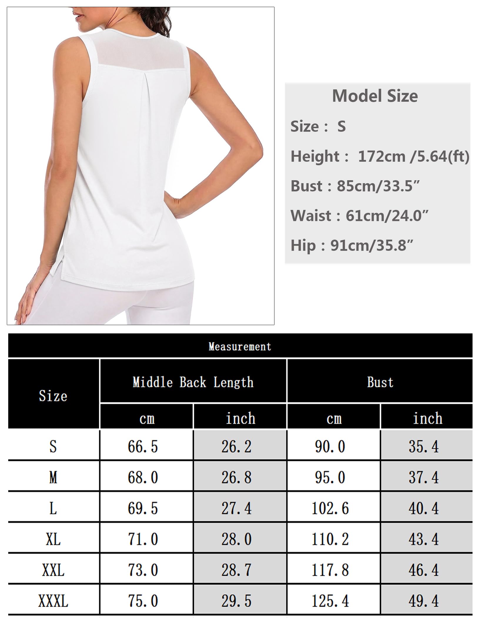 Camiseta Tirantes Mujer Camisetas Deportiva sin Mangas Gimnasia Yoga Corriendo Atlético Tops