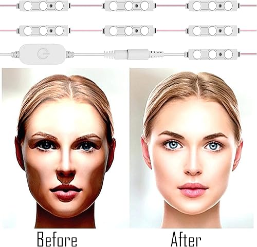 Miniatura 5 de Luces LED para espejo, tira de luces para tocador, LED blanco ultra brillante de 10 pies, luces de tocador regulables, para tocador de maquillaje y