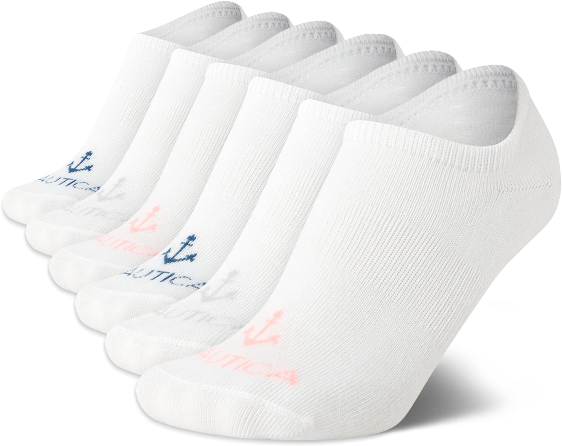 Nautica Women's Socks - Low Cut Cuff Liners (6 Pack)
