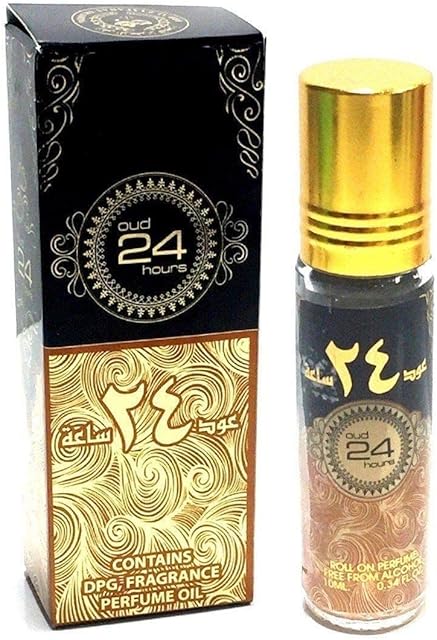 Oud 24 Hours 10ml Roll On Attar Oil Perfume Fragrance in glossy box