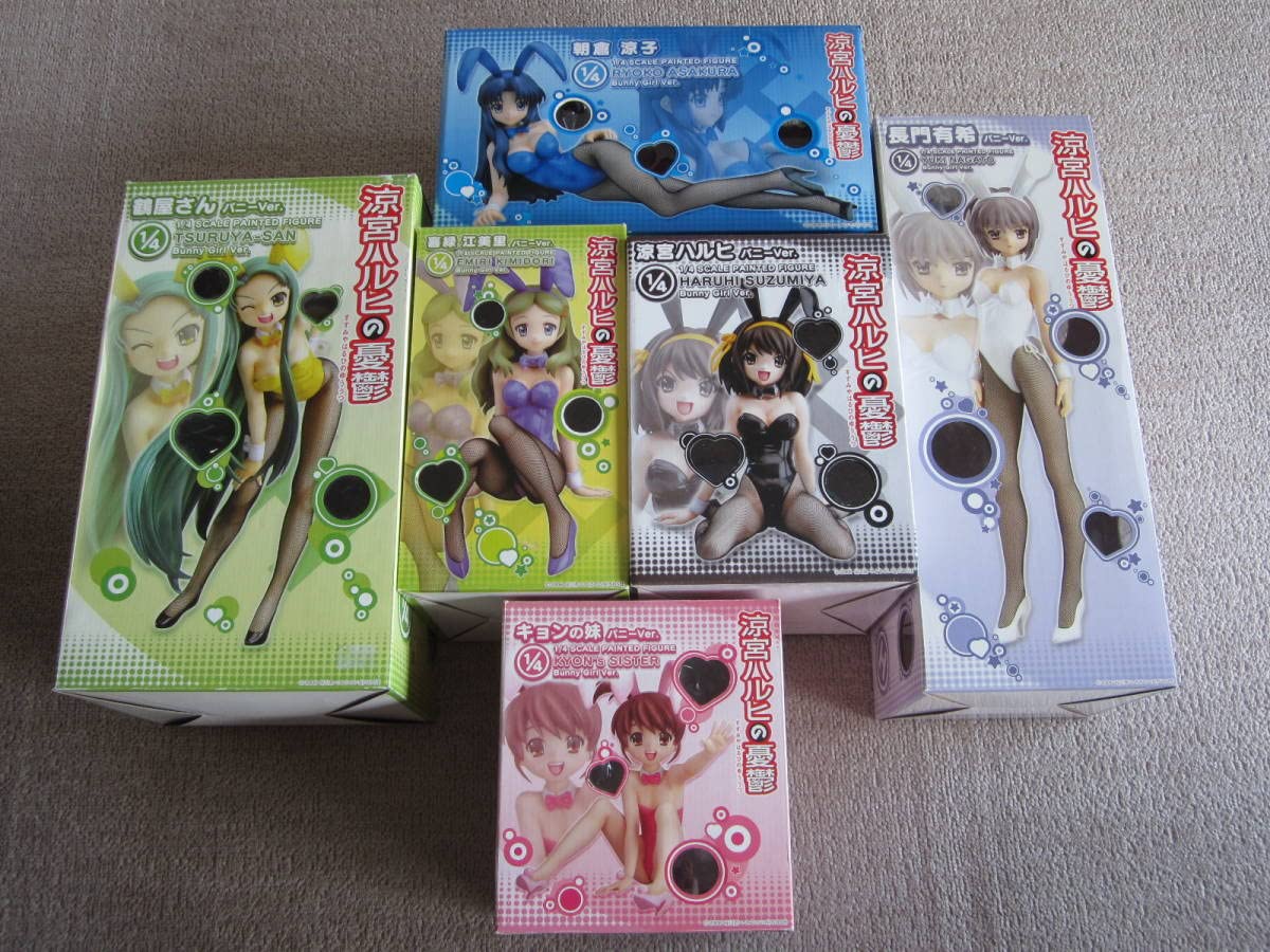 未使用　FREEing 涼宮ハルヒの憂鬱 バニーver. 1/4 3種セット 涼宮ハルヒ バニーVer. FREEing版 (フィギュア) - ホビーサーチ