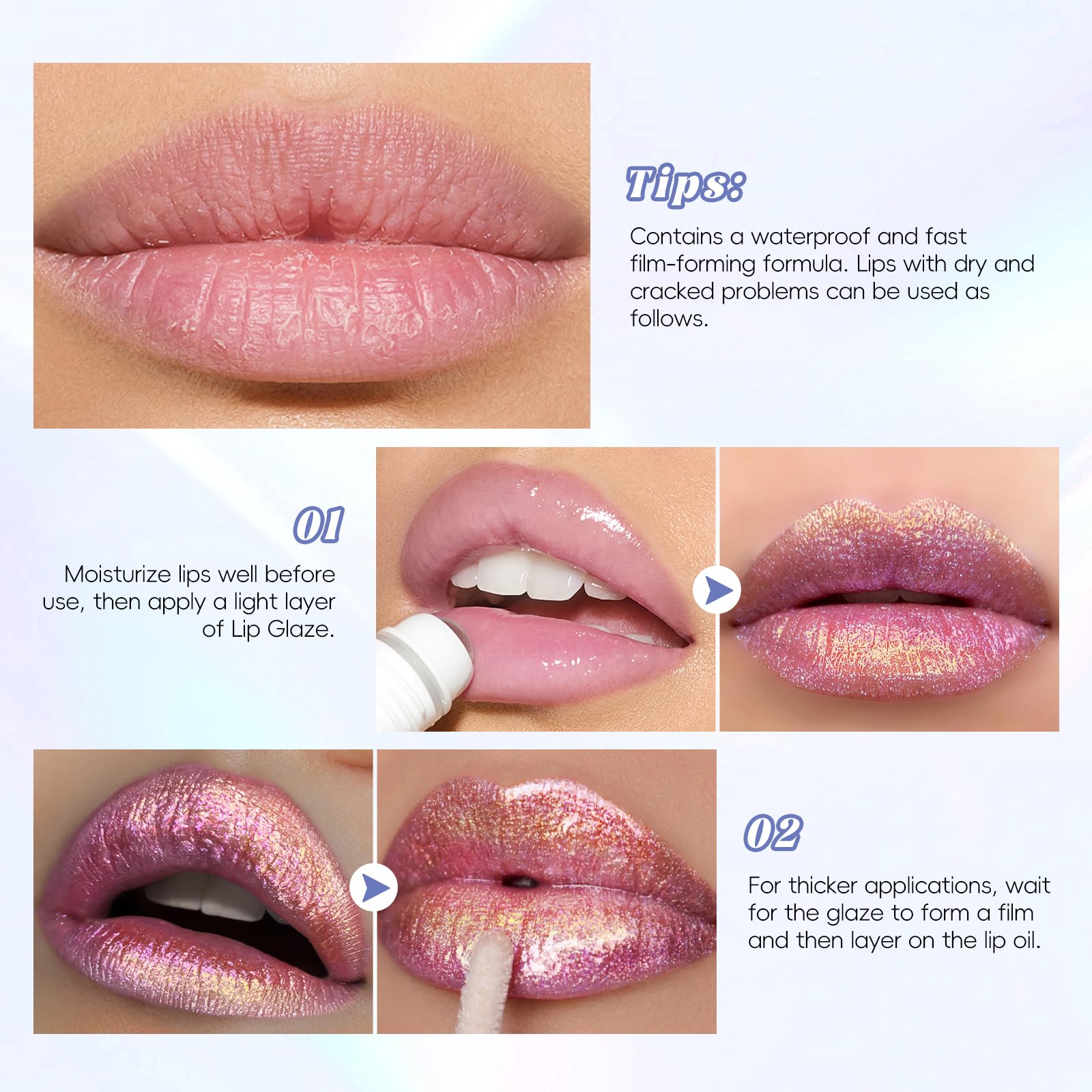 Amazon.com : HOSAILY Hot Pink Glitter Lip Gloss Liquid Lipstick