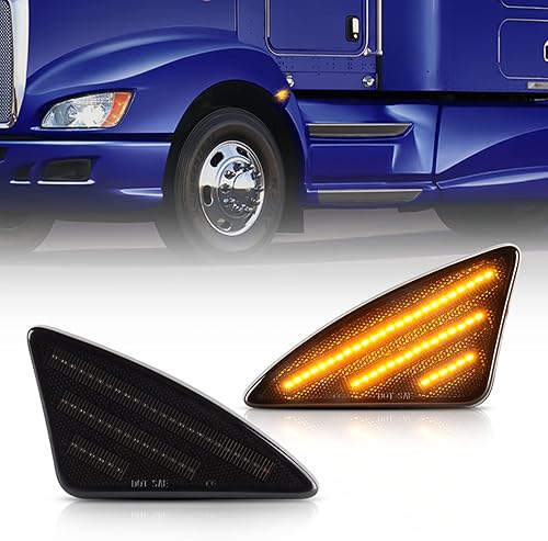 Gempro Luces LED de marcador lateral para Kenworth T660 T170 T370 T270 ámbar 2008-2021, luces de señal de giro ámbar, lámparas de esquina con lente disponible en Yaxa Colombia
