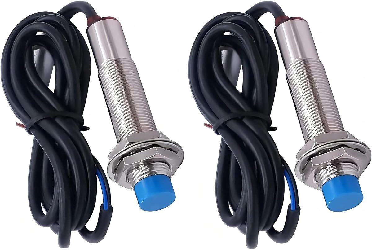 WWZMDiB 2Pcs M12 Inductive Proximity Sensor Switch NPN NO 6-36V 4mm LJ12A3-4-Z/BX