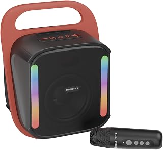 Zebronics Portable BT Speaker, 14W, Upto 4 Hrs Playback, 10.16cm Driver, BT v5.4, USB, mSD, AUX, Splash Proof, Voice Chang... Price In India