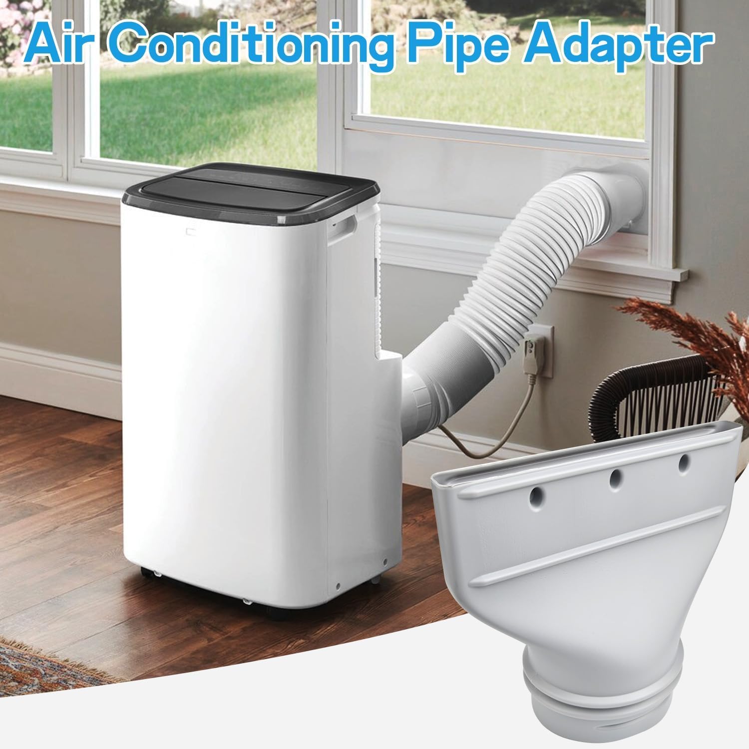 Adaptateur plat pour tuyau d’évacuation de climatiseur fenêtre, 130/150 mm, raccord pour climatiseur mobile, sèche-linge et climatisation auto (A)