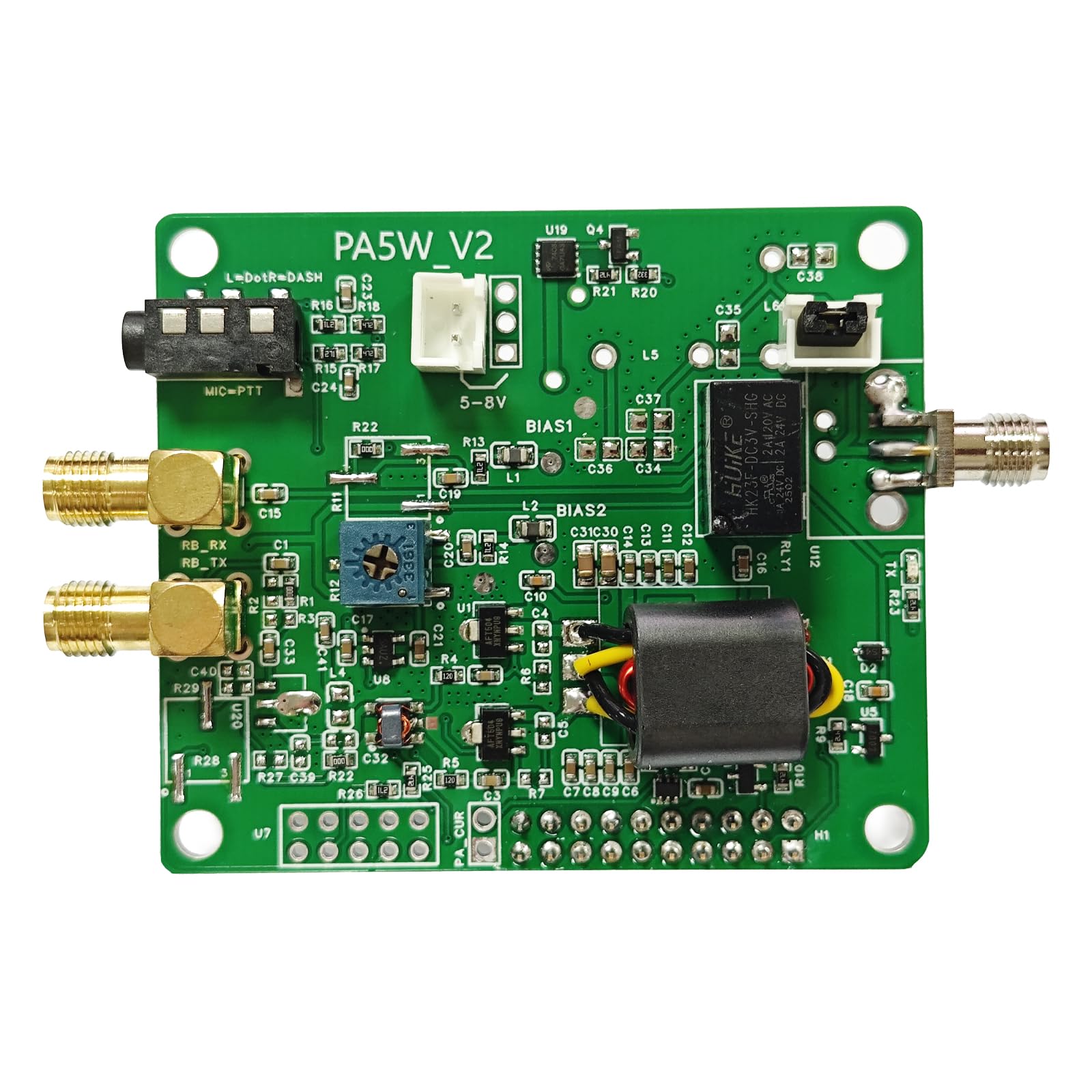 AURSINC Radioberry Preamp Board, eine Ergänzung, um die Radioberry in ein kleines QRP-Radio zu verwandeln, Ausgang 1,5 W-3 W für HF-Leistungsverstärker (10 W-100 W PA), für Raspberry Pi 4,4b