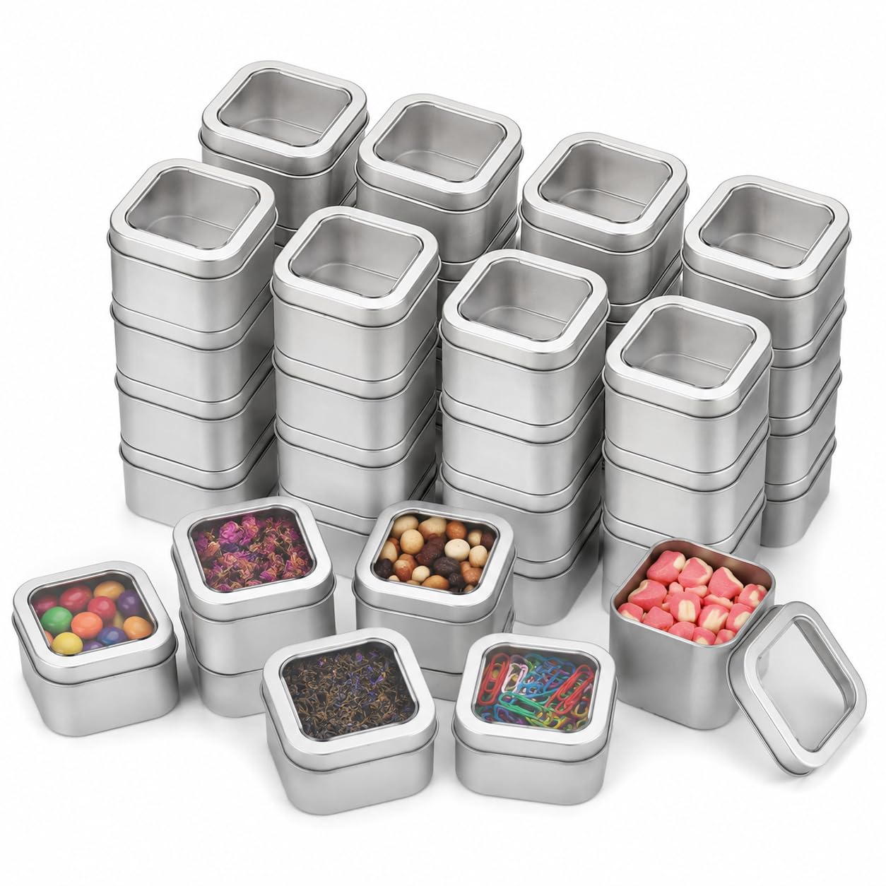 Boîtes en métal carrées pour conserver vos aliments secs et ranger vos petits cosmétiques