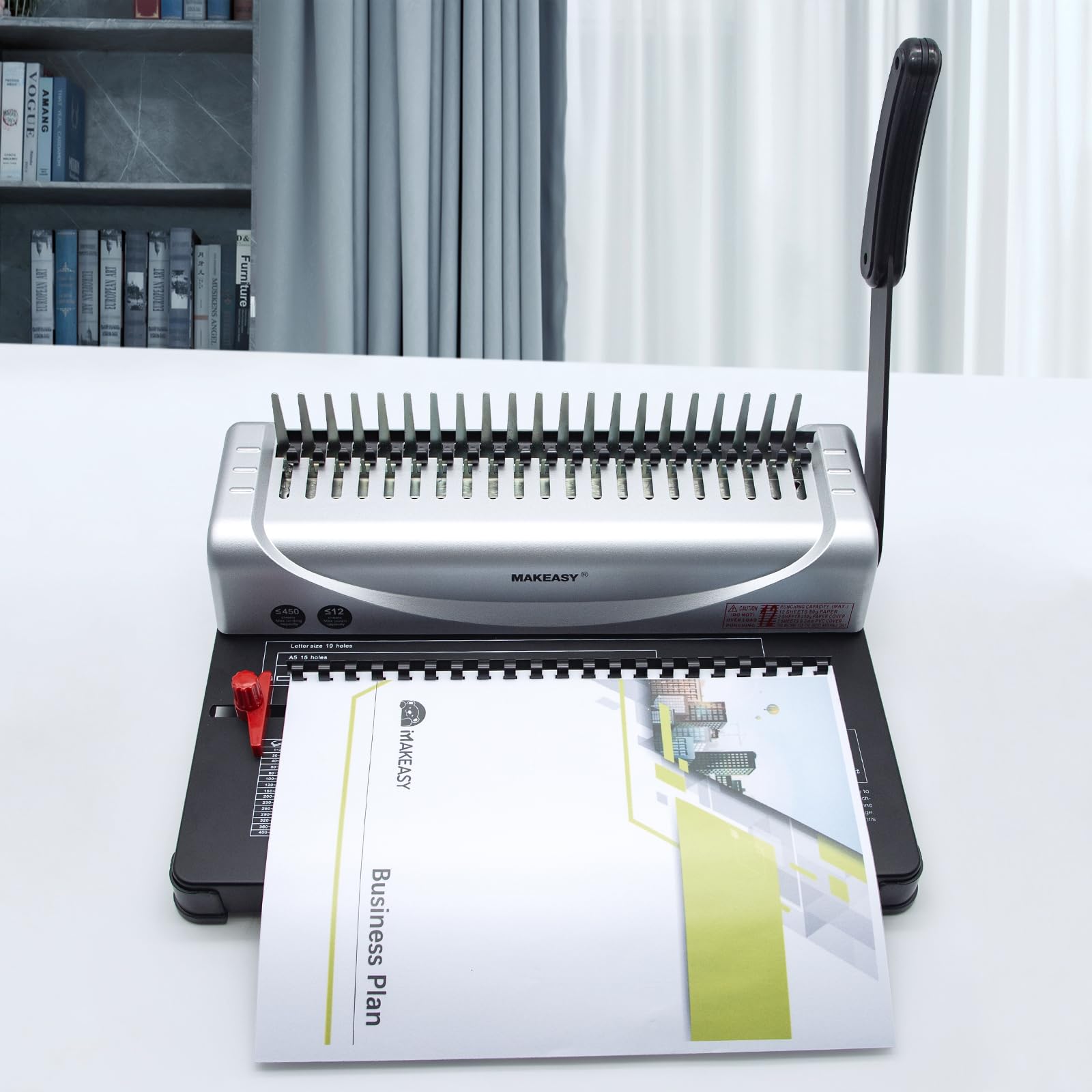 Leitz 10mm Plastic Comb Binding Spines - Pack Of 100, Black, For 21-Hole Binding Systems - View #3