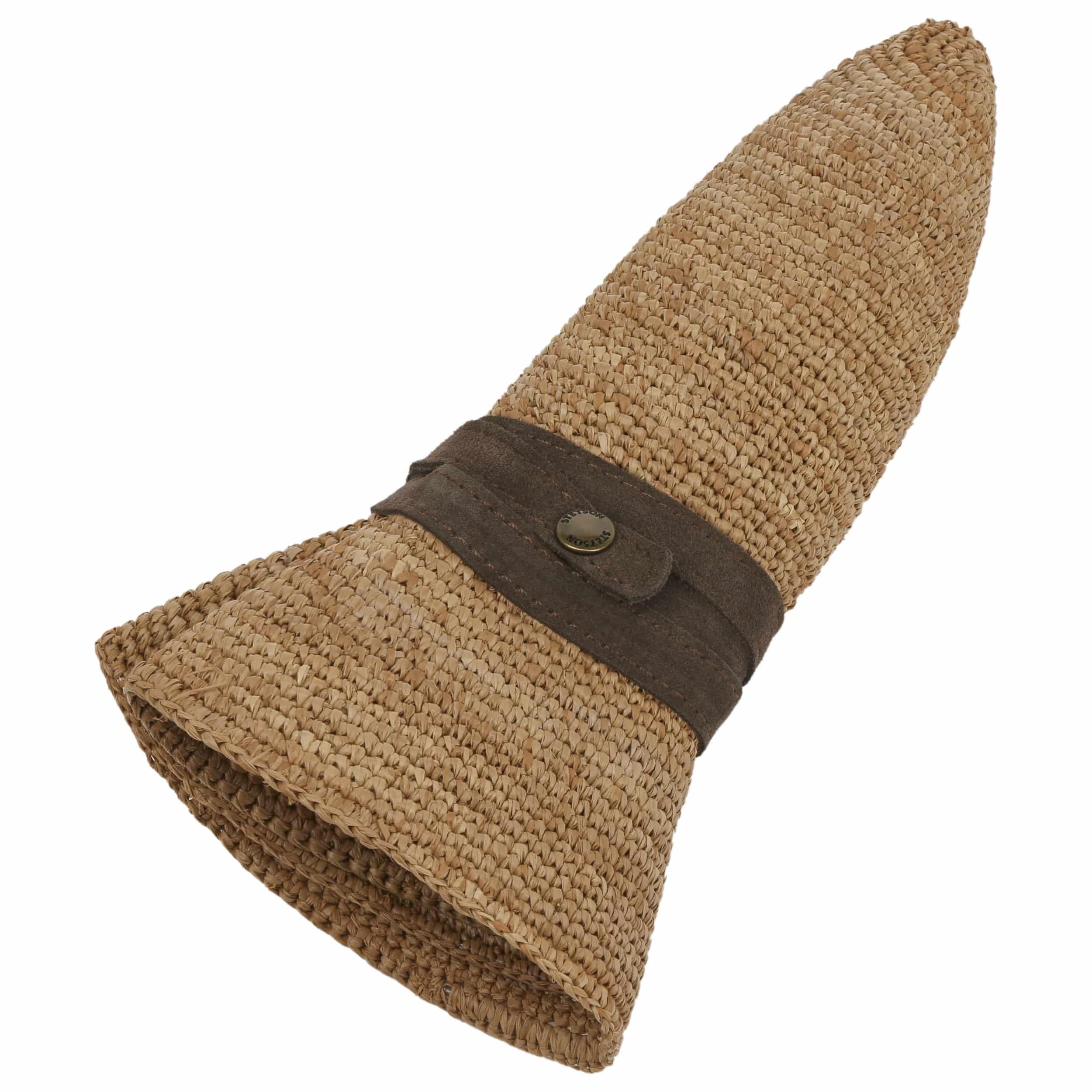 Stetson Crochet Rollable Traveller Strohhut Made in France Unisex Sommer
