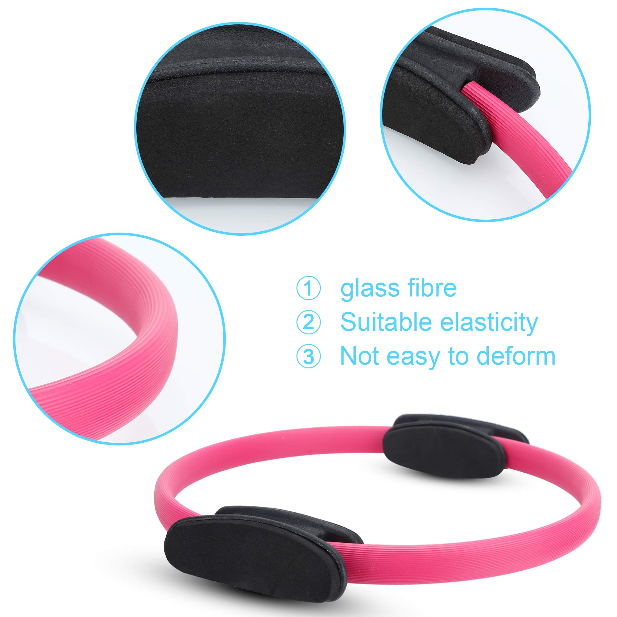 EmpireAthletics - Pilates-Ring mit Polstern und 35 cm Durchmesser für Pilates, Yoga, Ganzkörper-Training, Gymnastik UVM. - Core-Trainer Circle Kreis Magic-Circle in PINK