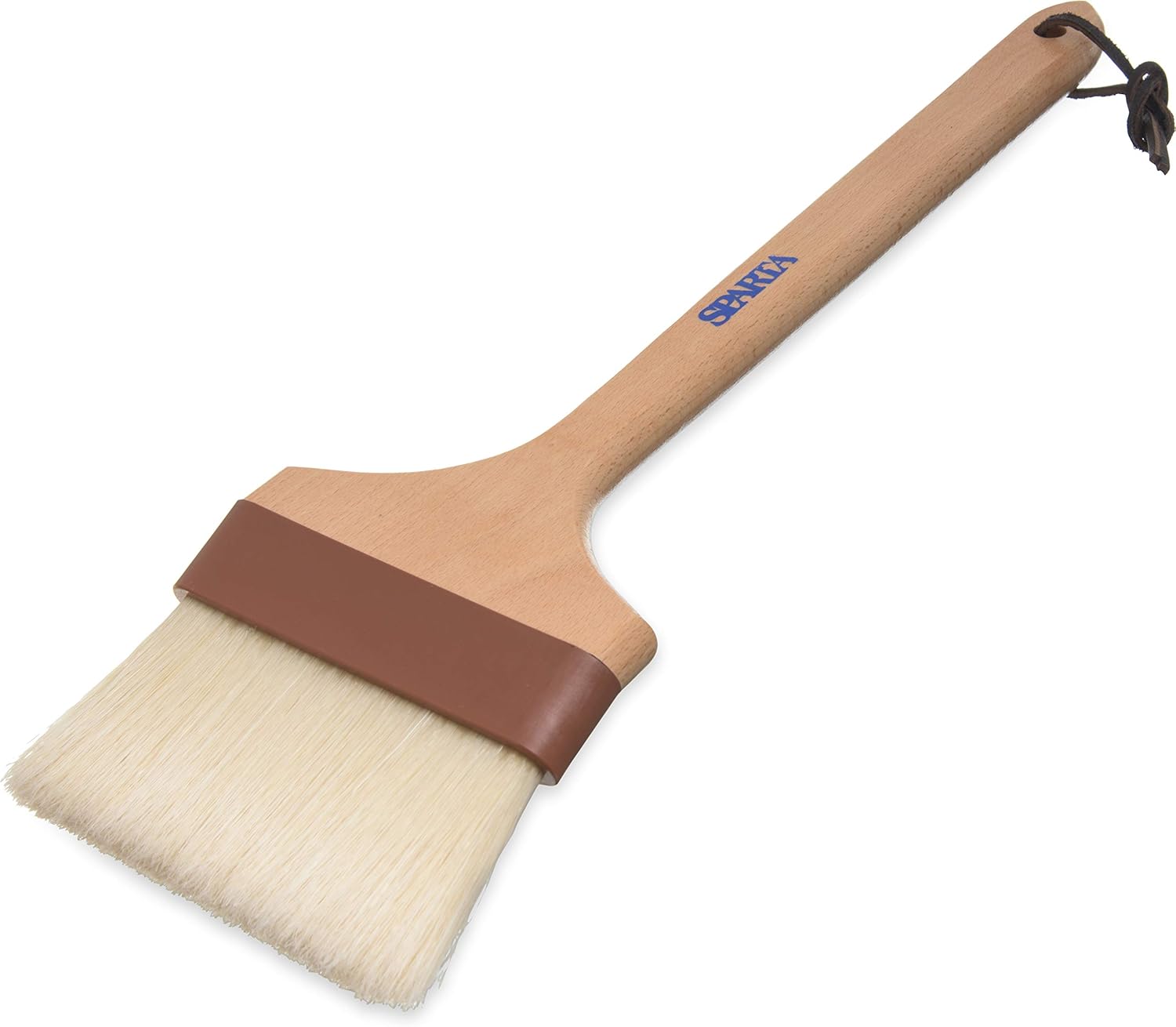 SPARTA 4037100 Boarhair Pastry Brush, Basting Brush with Wide Boar Bristles,16.25"L x 4"W, Wood Handle