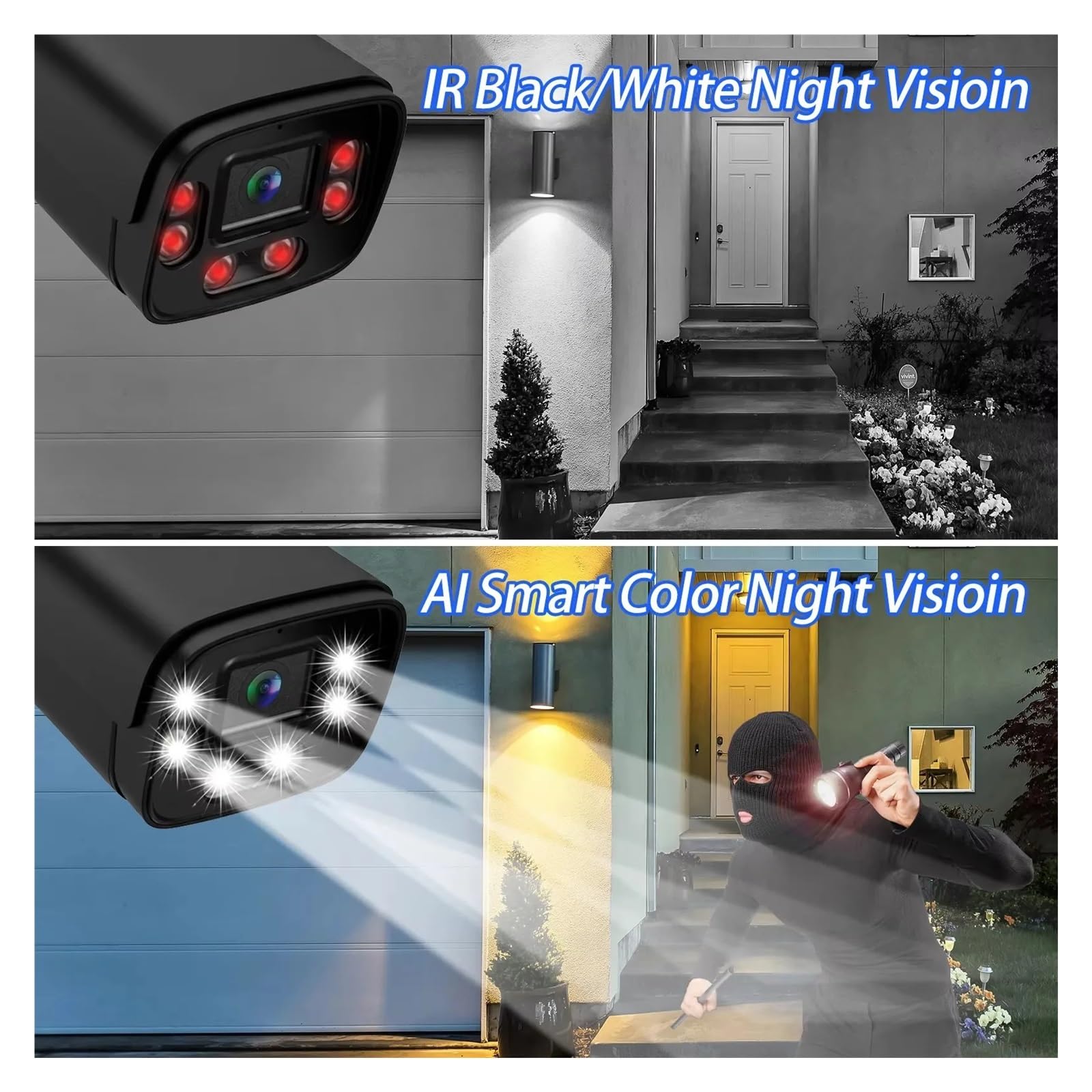 Caméra de Surveillance étanche HD 4K 8MP
