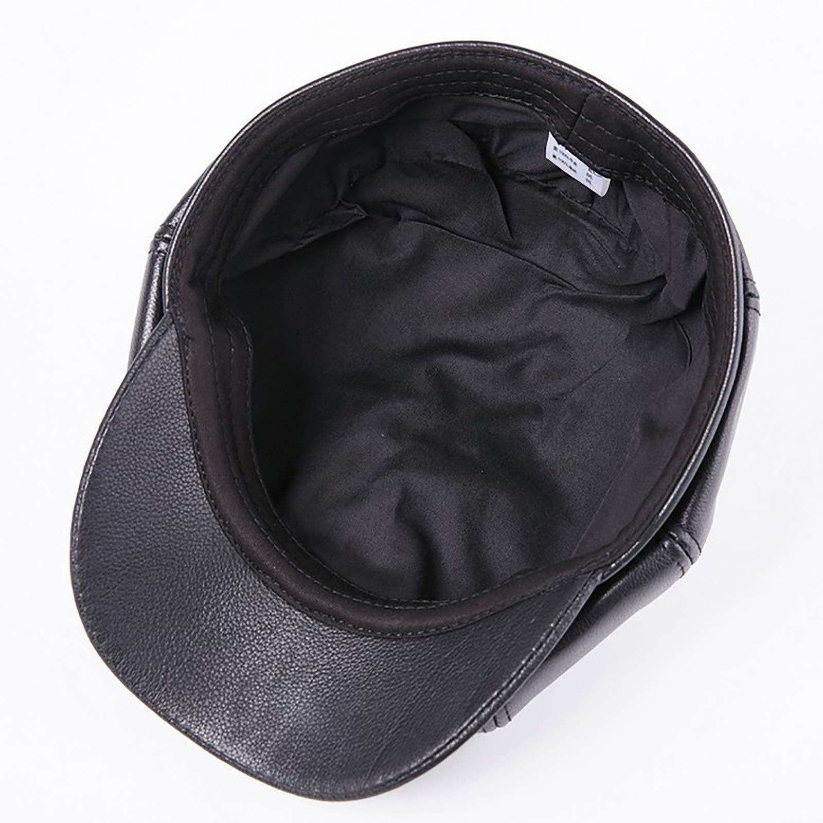 Sombreros de invierno, hombres cuero boina de cuero vintage sombrero octagonal otoño invierno sombrero de golf