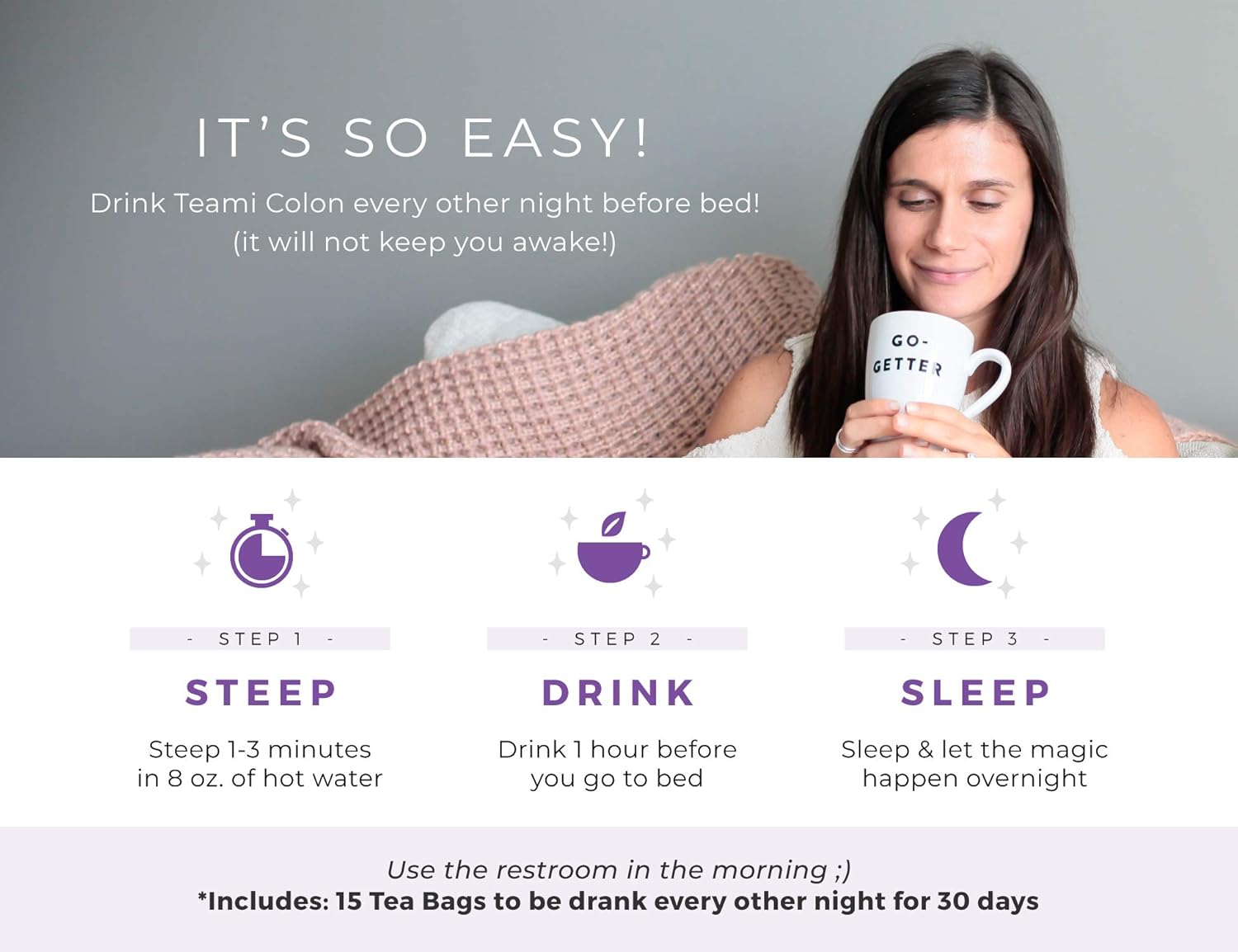 Teami® Colon Cleanse Detox Tea - 15 Tea Bags, 30 Day Supply (Lemon) : Health & Household