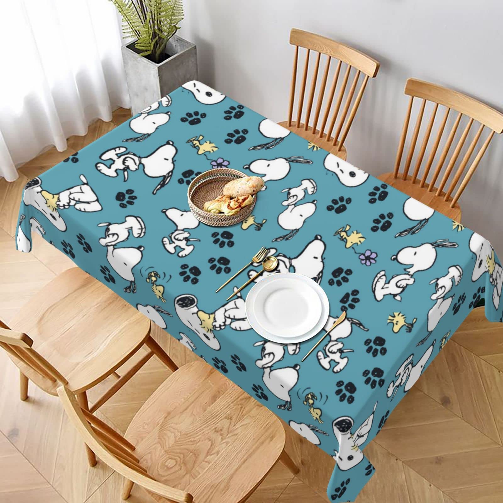 Amazon｜スヌーピー テーブルクロス 上質な防水防油生地で作られてい