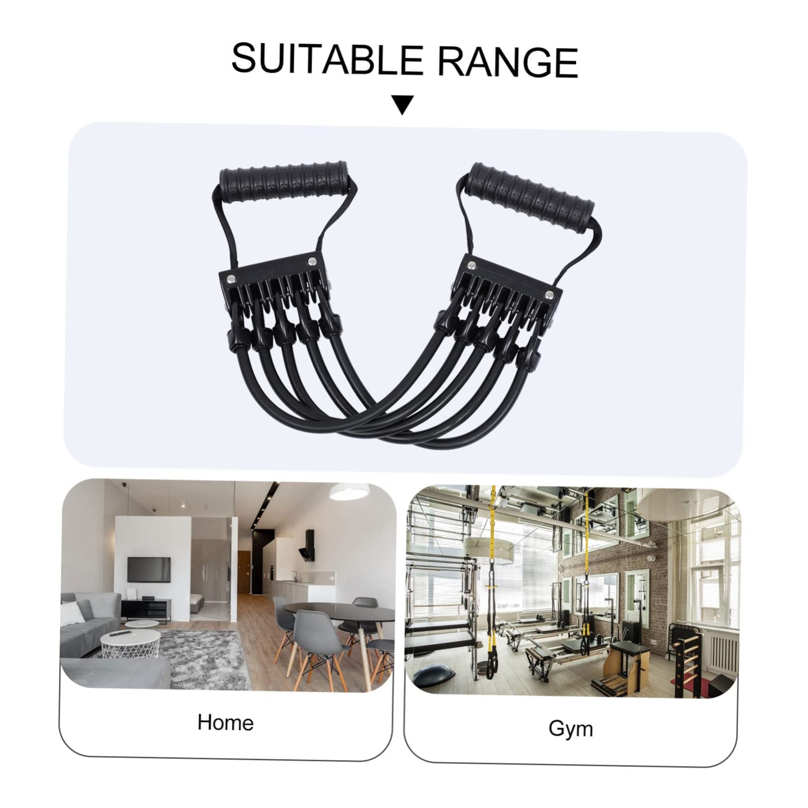 Milisten Banda de Resistencia para Fitness Látex Negro, Super Elasticidad y Diseño Profesional para Principiantes en Musculación y Entrenamiento en Casa