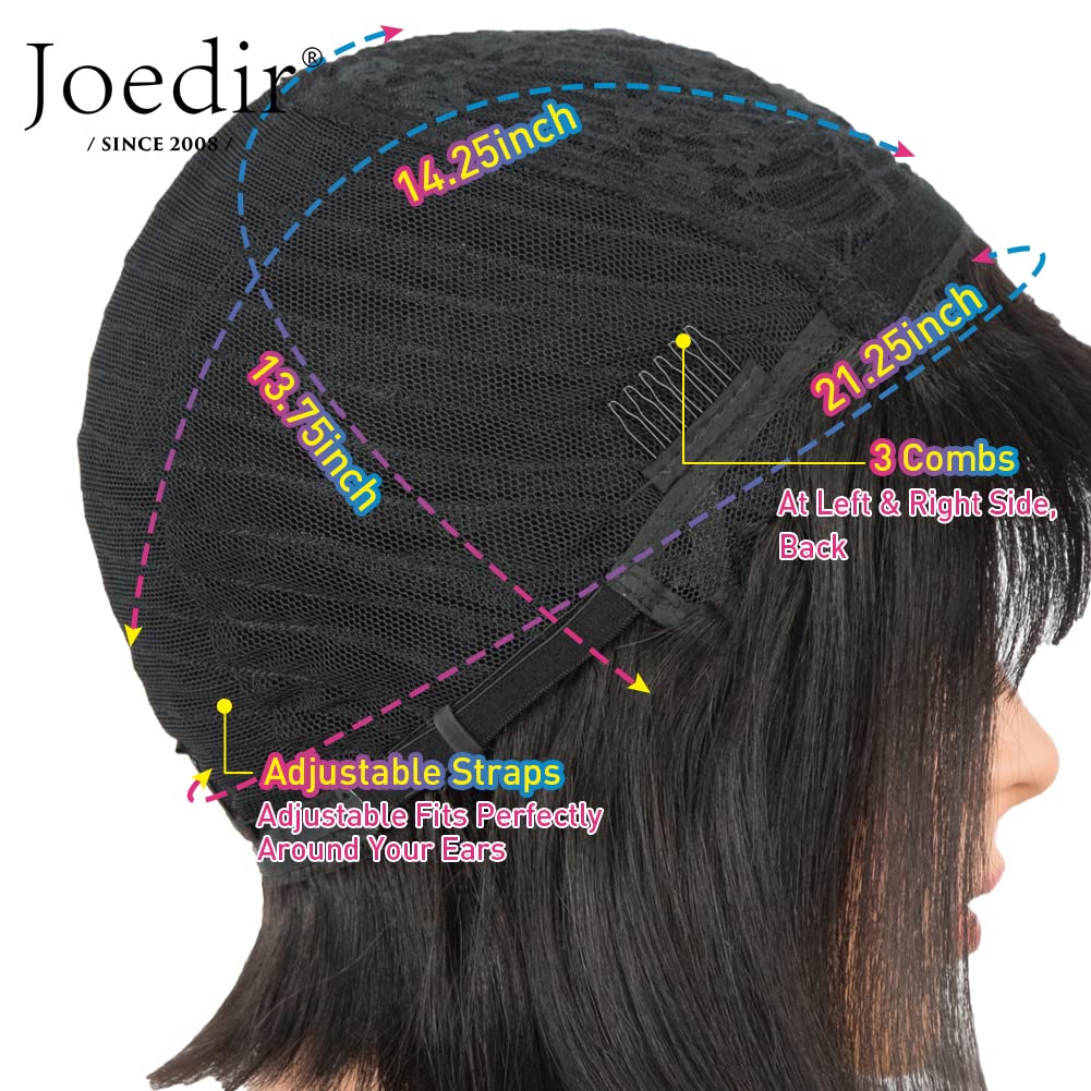 Amazon.com : Joedir Short Bob Straight Black Bob Wig with  display picture 1