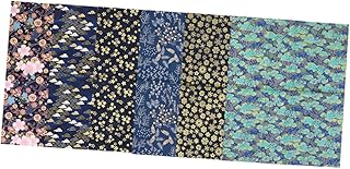 WOONEKY 6Pcs Patchwork Floral Tecido Acolchoado Feixes De Tecido De Costura De Flores Tecido Capa De Rosto Tecido A Granel Lençóis Florais Algodão Percal Folhas DIY Patchwork DIY Pano