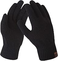 FZ Fantastic Zone Women's Touchscreen Winter Gloves - Warm Fleece Lined Knit Wool Blend for Cold Weather