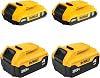Batería de Iones de Litio DEWALT 20V MAX, 2 Ah y 4 Ah, Paquete de 4, Indicadores LED de Nivel de Combustible (DCB324-4) 1