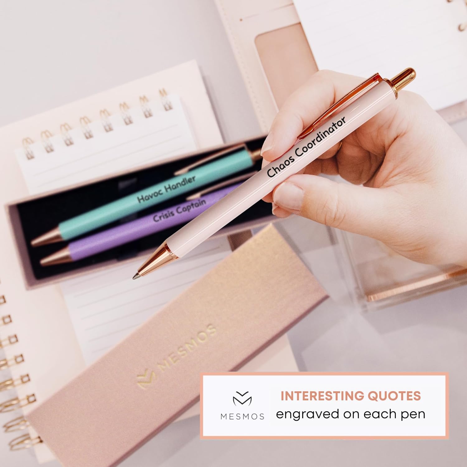 MESMOS 3pk Fancy Pen Set, Chaos Coordinator Boss Gifts for Women, Office Manager Boss Female Gifts, Leadership and Supervisor Gift, Funs with Funny Sayings for Adults - Image 8