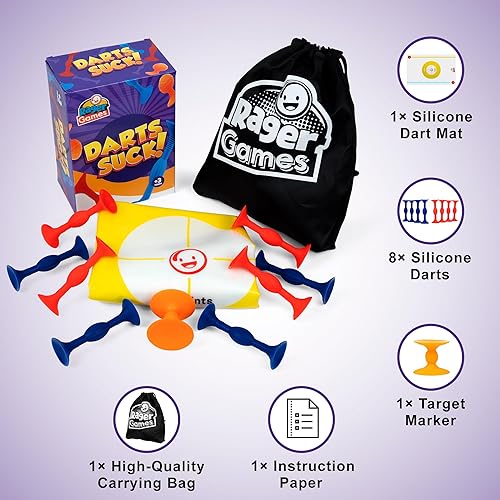 Miniatura 7 de Dardos de silicona con alfombrilla de tablero de dardos, diversión de juego en interiores, dardos con ventosa incluidos, duraderos, entretenimiento