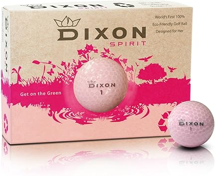 Amazon Dixon Spirit環境に優しいレディースピンクゴルフボール 1ダース Dixon Golf ゴルフボール