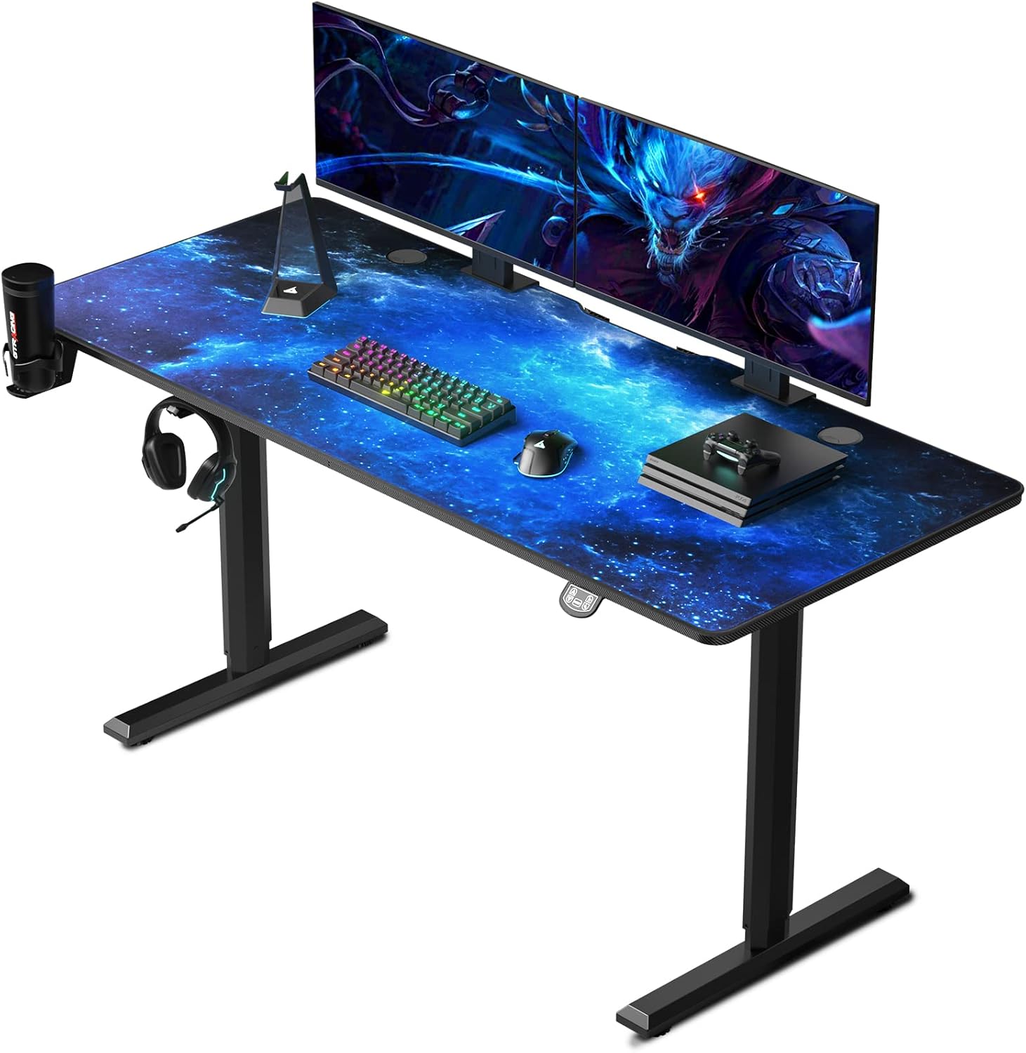 GTRACING Gaming Desk Standing Desk 55 Inches, Height