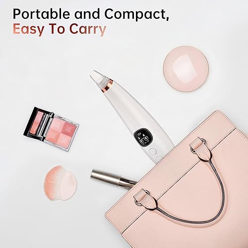 Miniatura 9 de Aspiradora de poros para eliminar puntos negros, limpiador facial de poros con 3 niveles de succión ajustables, 6 sondas, herramientas extractoras