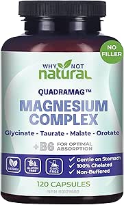 4-in-1 Magnesium Complex Supplement - Glycinate, Taurate, Malate, Orotate Blend Capsules