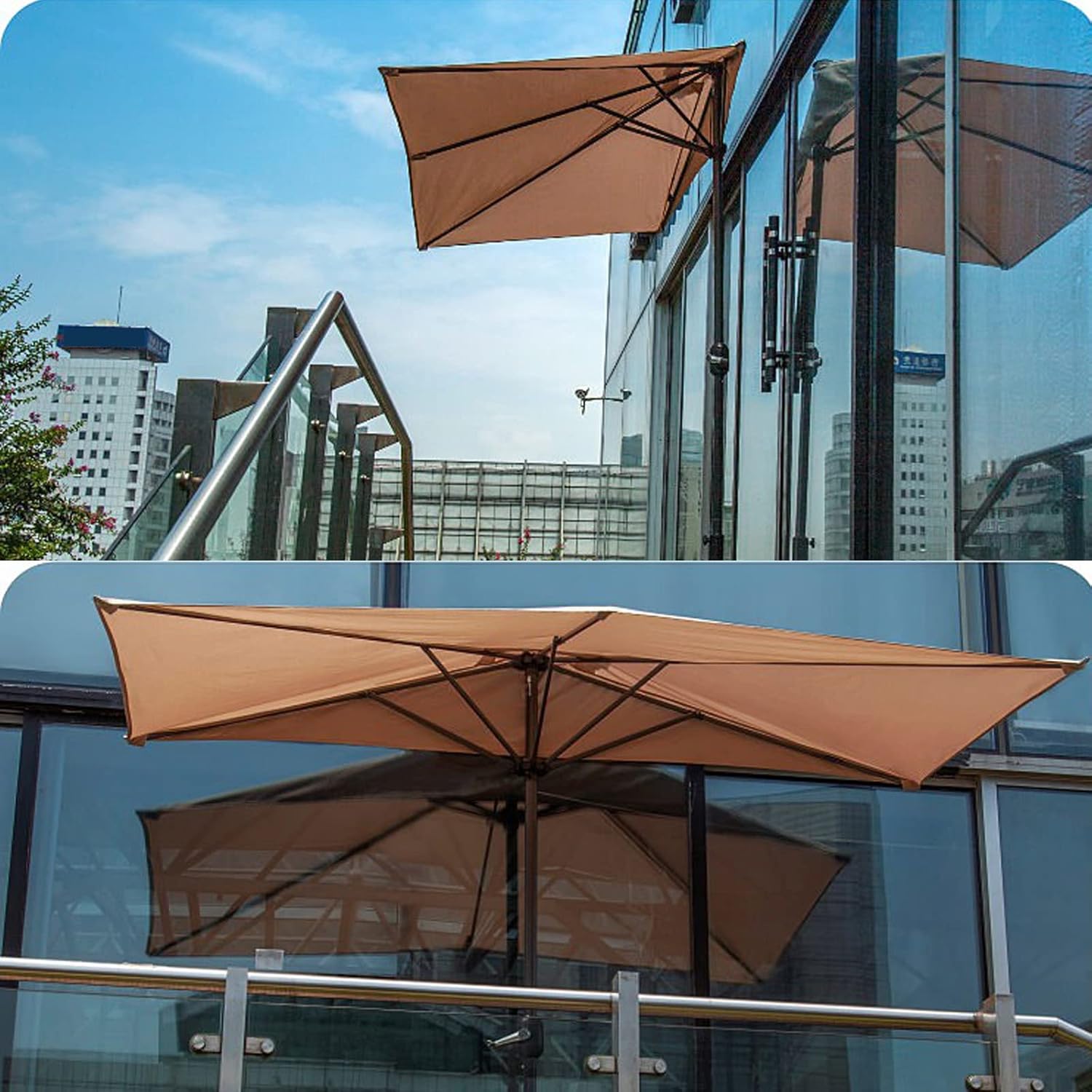 Garden parasols PCS 1.2M Garden Sun Protection Umbrellas, Replacement an Ancient Parasol, Easy to Assemble, with 5 Ribs, for Beach/Pool/Patio, Patio Umbrella Outdoor Outdoor parasols