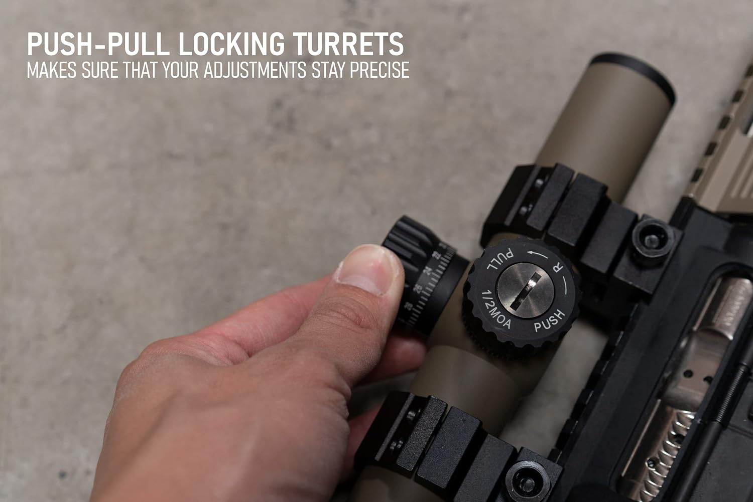 Monstrum G3 1-6x24 First Focal Plane FFP Rifle Scope with Illuminated MOA Reticle (Flat Dark Earth)