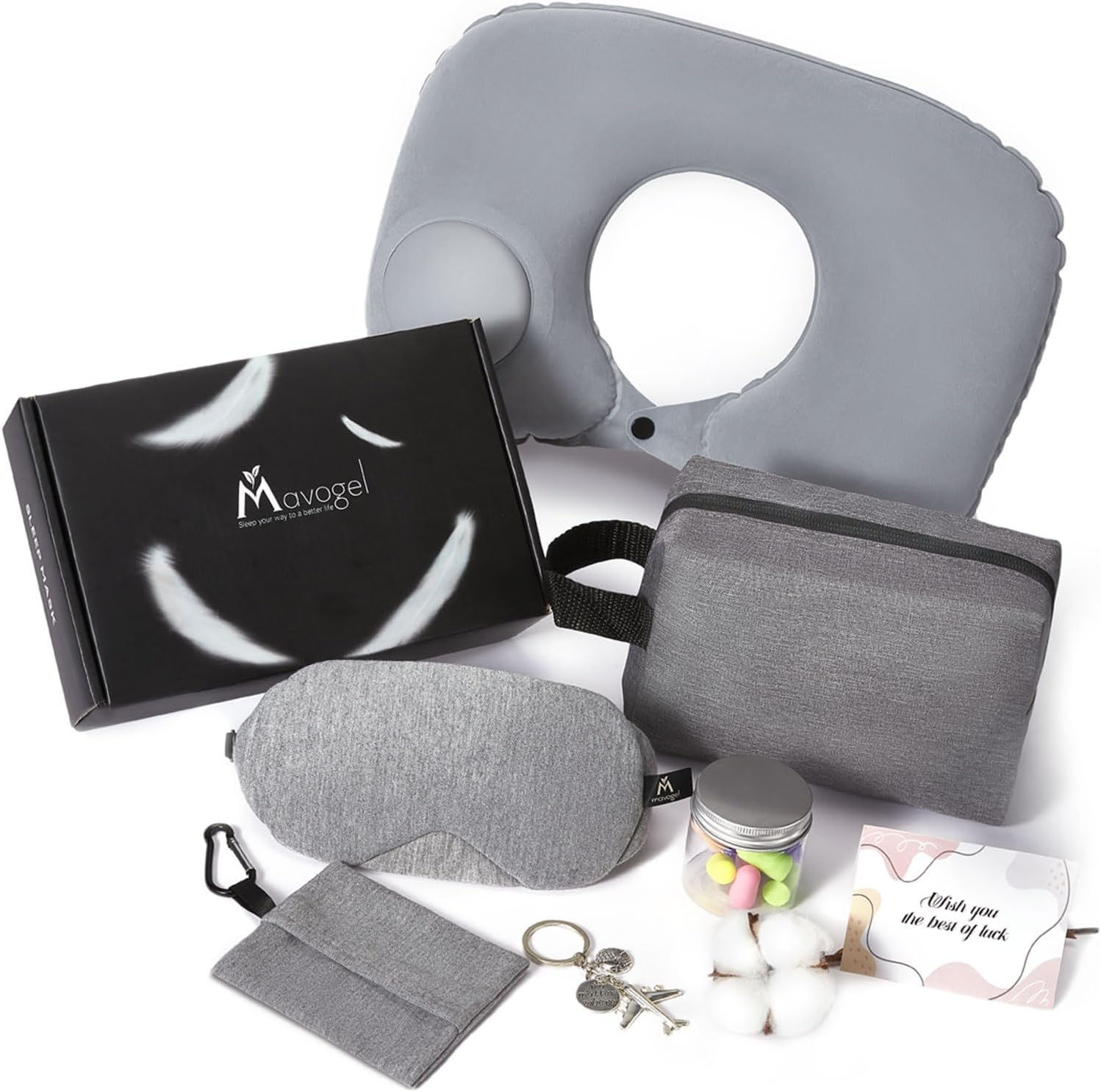 Mavogel Sleep Mask Gift Set Cotton Sleep Eye Mask with