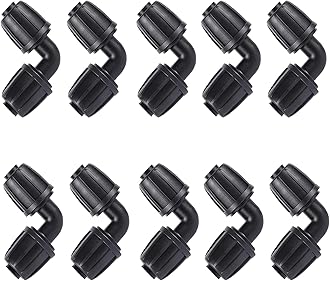 1/2 inch Irrigation Fittings Elbow Connectors For (1/2" ID x0.6-0.63" OD) 16mm Drip Tubing Barbed Connectors-10 Pcs/pack