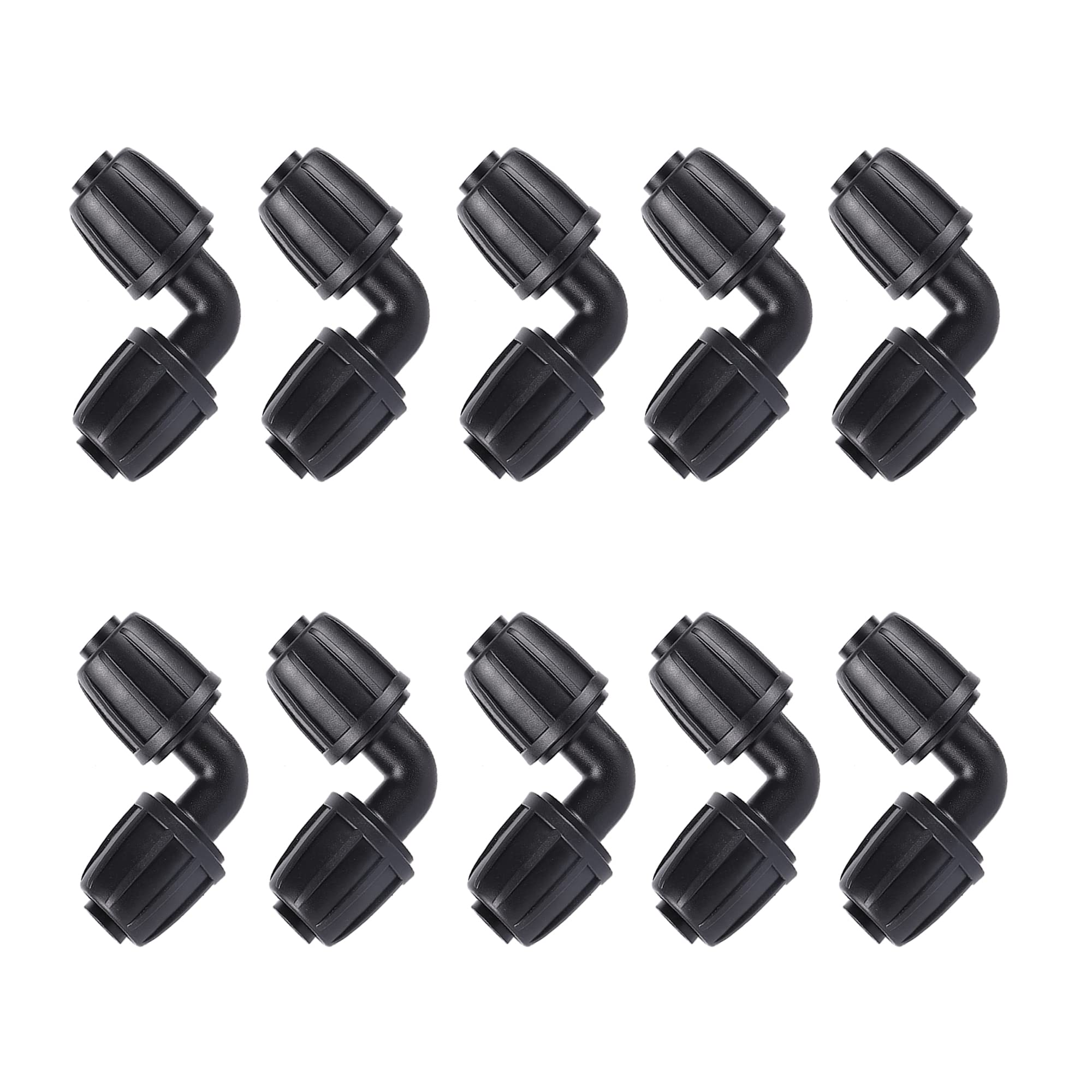 1/2 inch Irrigation Fittings Elbow Connectors For (1/2" ID x0.6-0.63" OD) 16mm Drip Tubing Barbed Connectors-10 Pcs/pack