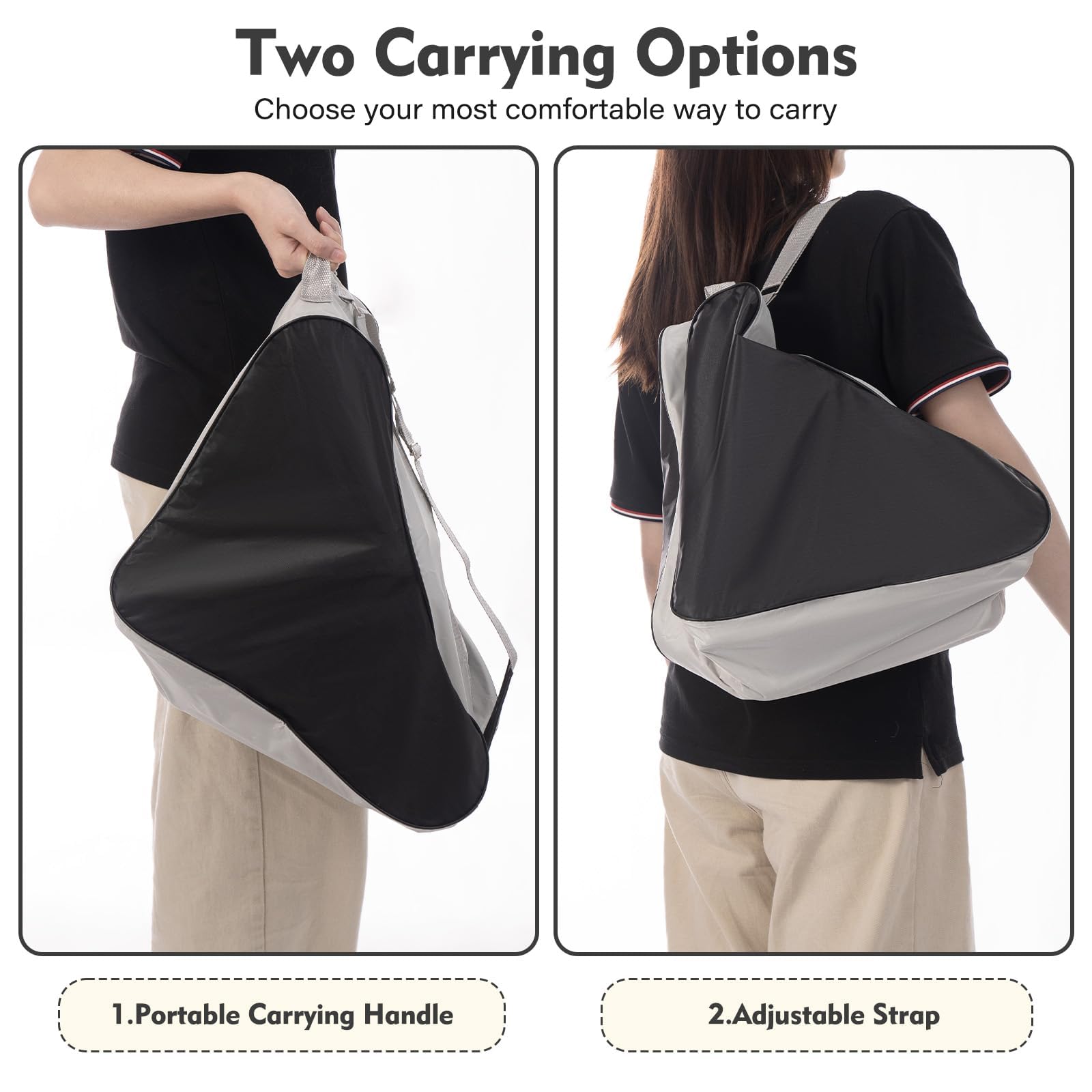 Skating Shoes Carry Bags Roller Skate Bag, Oxford Ice Skates Storage Bag for Kids & Adults, Unisex Adults Ice & Skate Bag II Fabric and Beach with Adjustable Shoulder Strap