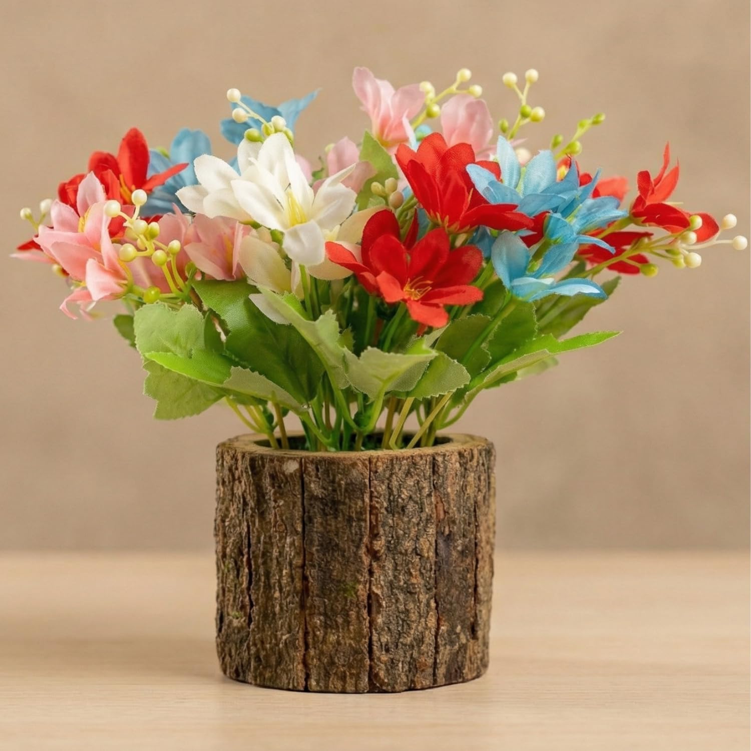 Dekorly Artificial Sunflowers, Rose, Anthurium Fake Flowers Potted Artificial Plants Decorative Artificial Flowers Indoors for Home Office | Natural Wooden Pot (Small Lily, 26CM) Dekorly Artificial Sunflowers, Rose, Anthurium Fake Flowers Potted Artificial Plants Decorative Artificial Flowers Indoors for Home Office | Natural Wooden Pot (Small Lily, 26CM)