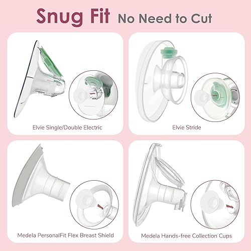 Miniatura 6 de Maymom Inserto de brida de 0.591 in compatible con Elvie SingleDouble Electric, Elvie Stride Cup (0.945 in), compatible con Medela PersonalFit Flex