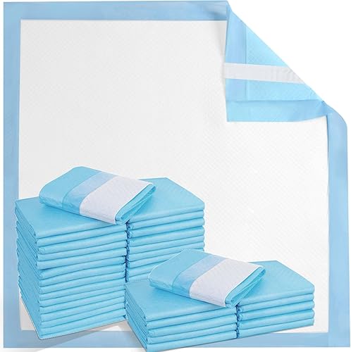 Almohadillas de cama desechables de 30 x 36 pulgadas (25 unidades), almohadillas de hospital extra grandes XL gruesas para incontinencia,