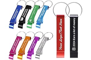 10/50/100 Pcs Personalized Bottle Opener Keychains Bulk Custom Text/Logo keychain for Graduation...